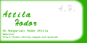 attila hodor business card